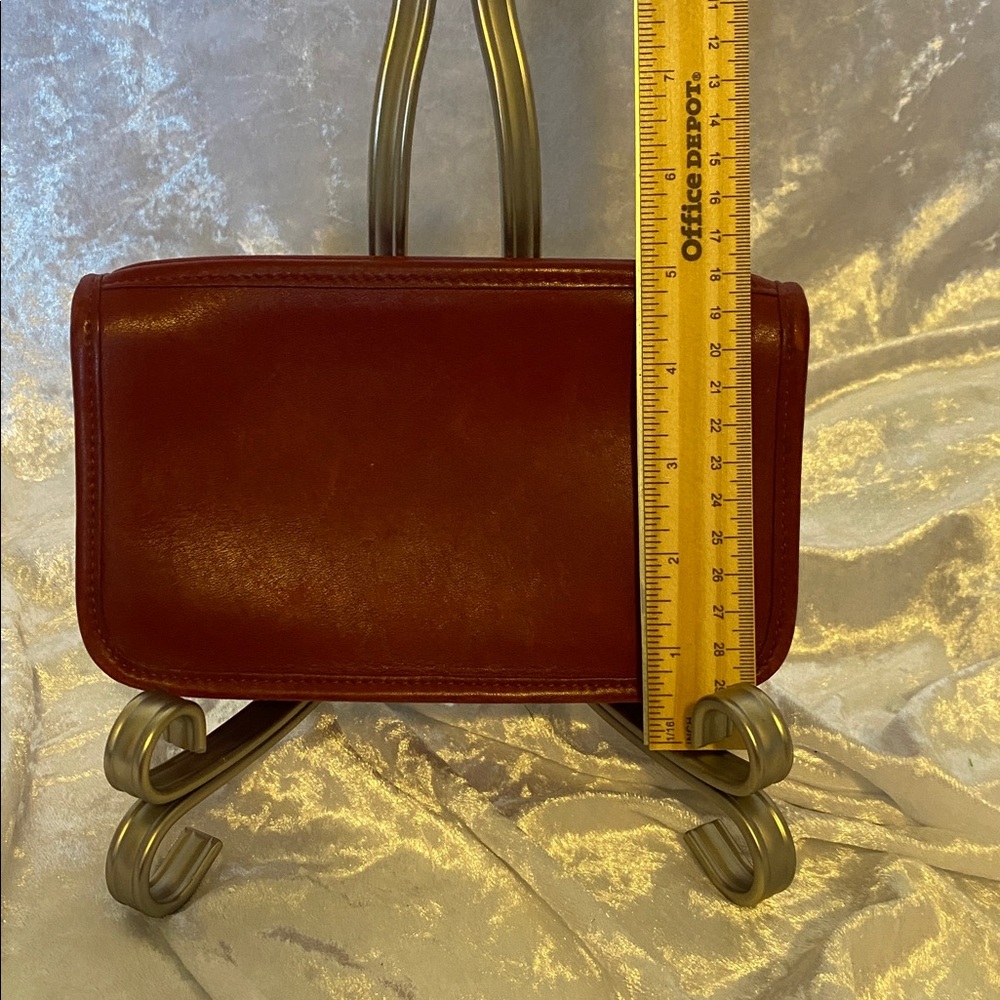 Vintage Coach skinny makeup case/pouch. Dark red in color. - Picture 4 of 9